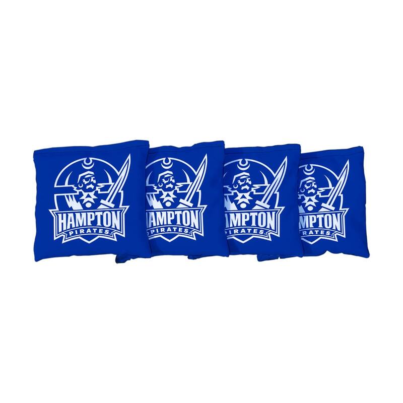 Hampton University Pirates Blue Cornhole Bags - Corn Filled