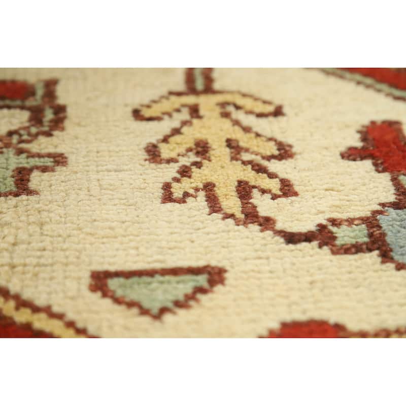 Medallion Heriz Serapi Indian Large Rug Hand-Knotted Wool Carpet - 9'8" x 13'11"