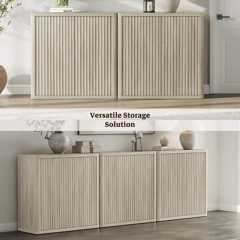3 Multifunctional and Practical Rounded-Corner Side Cabinets