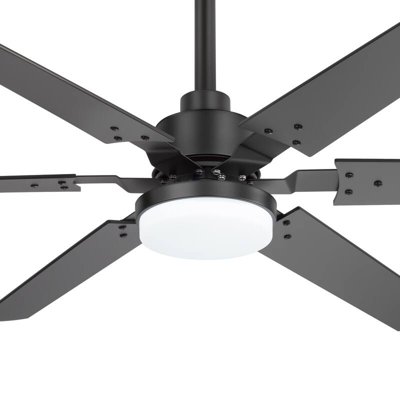 2pcs 46-inch Reversible 6-Blade LED Ceiling Fan with Light Kit and Remote