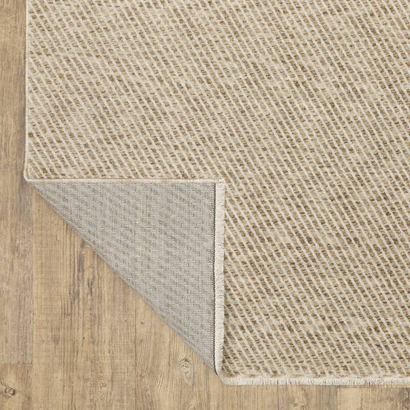 Style Haven Estella Textured Lines Beige/ Tan Area Rug