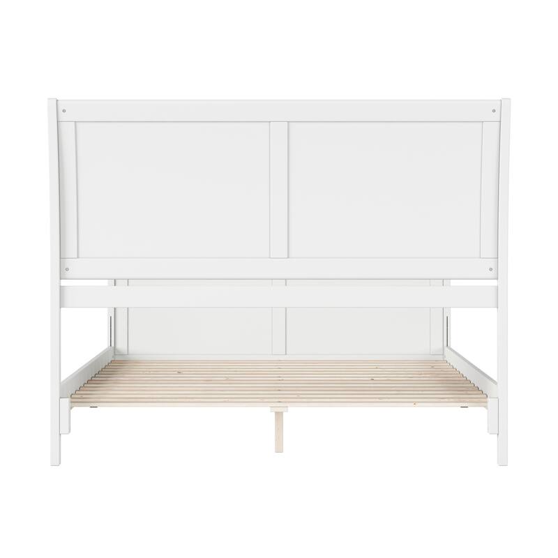 AFI, Portland Solid Wood Low Profile Platform Bed with Matching Footboard