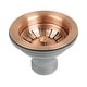 preview thumbnail 1 of 3, Copper Kitchen Sink Stopper Strainer Drain(1.5" connector) - 3.1inch