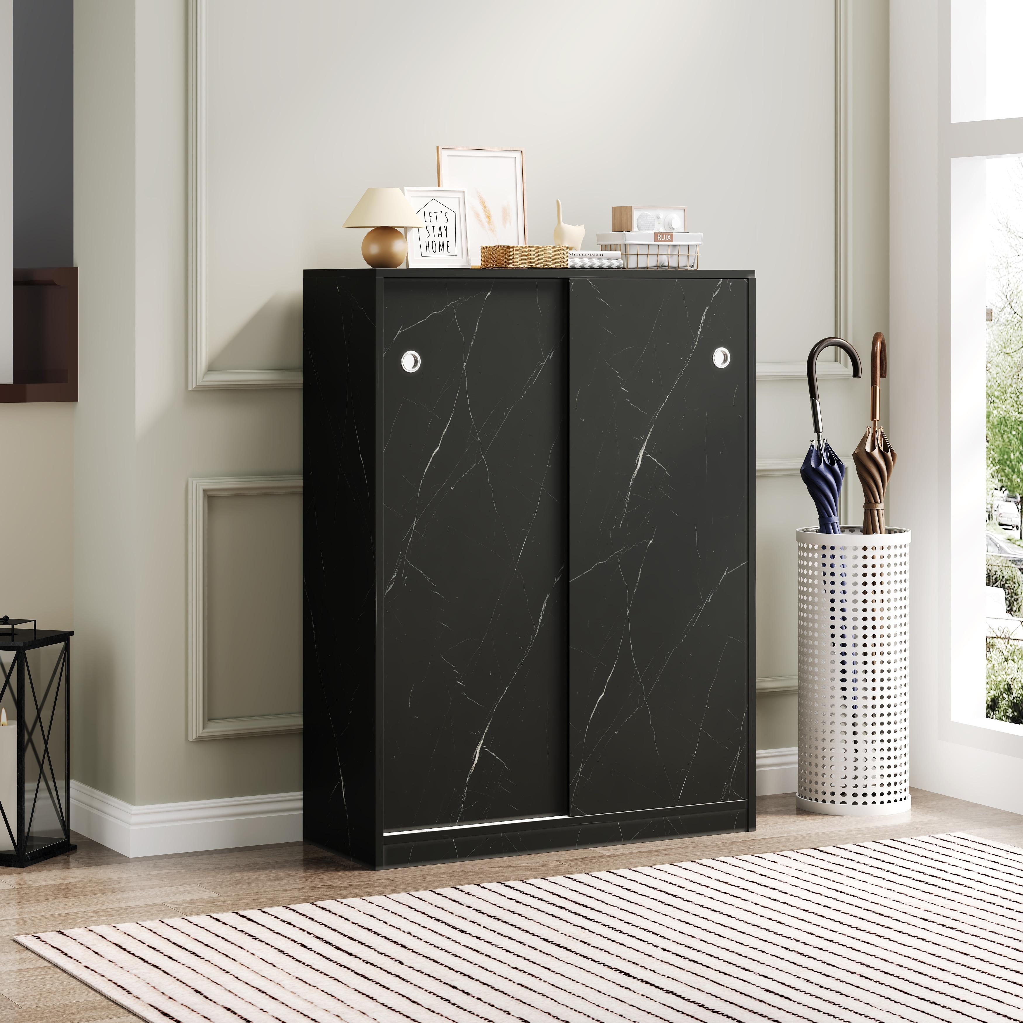 Sliding-Door-Shoe-Cabinet-with