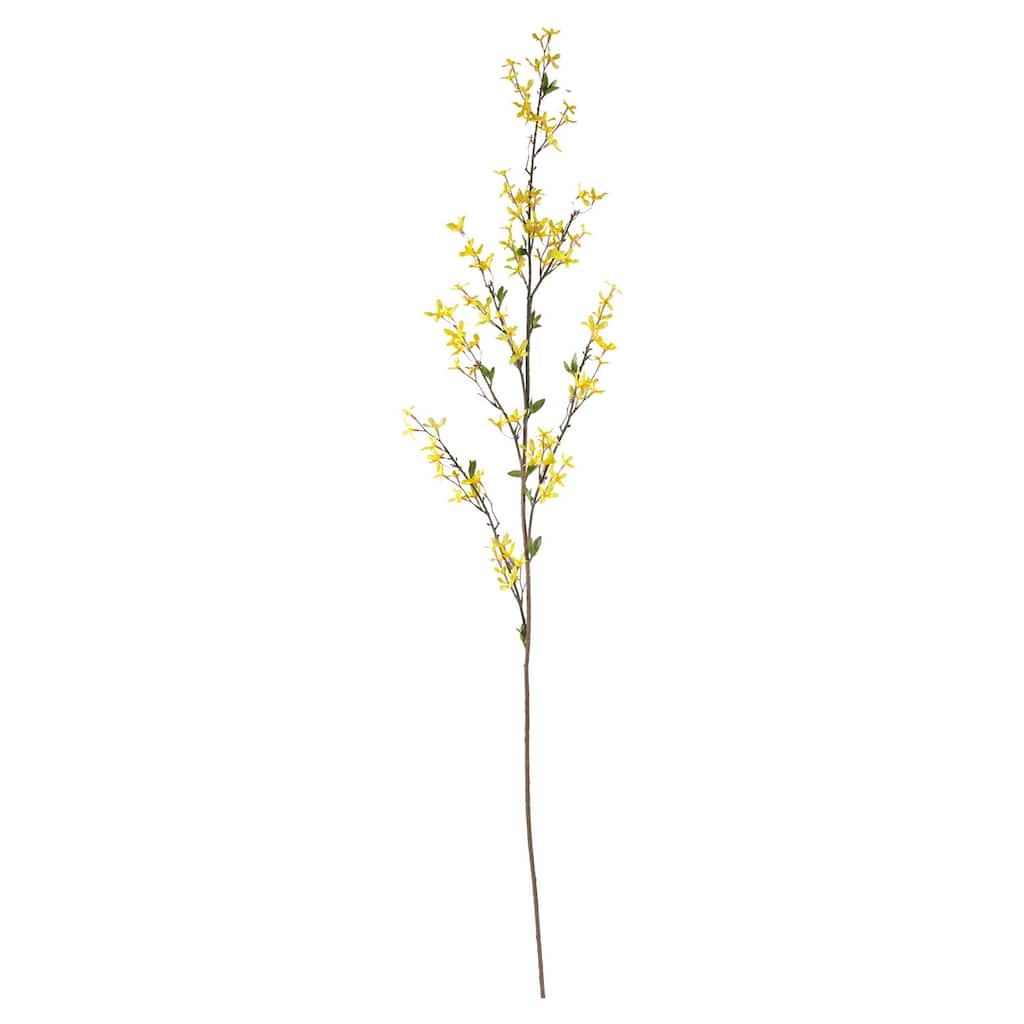 Artificial Cherry Blossom Flowers Set of 6 - 38In Decorative Floral Stems for Home Decor - Yellow - 55