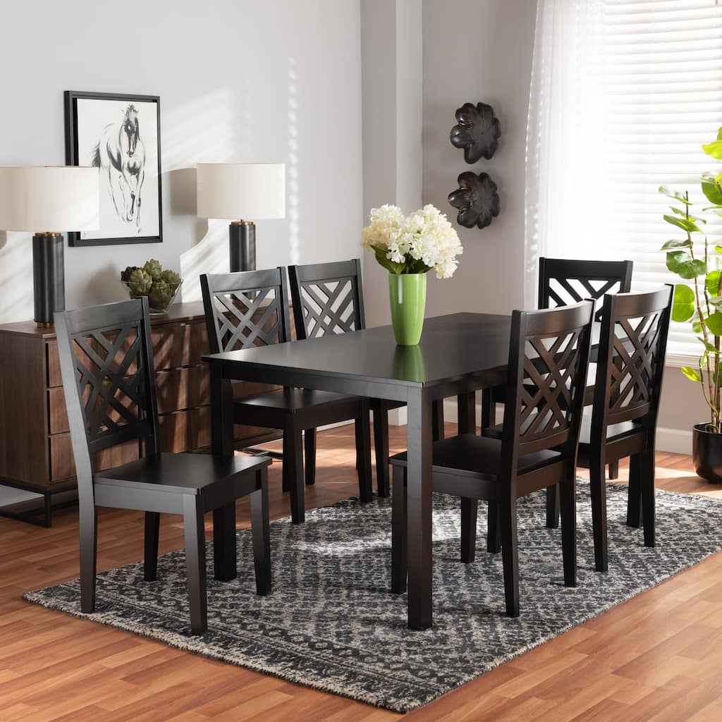 Ani Modern and Contemporary 7-Piece Dining Set