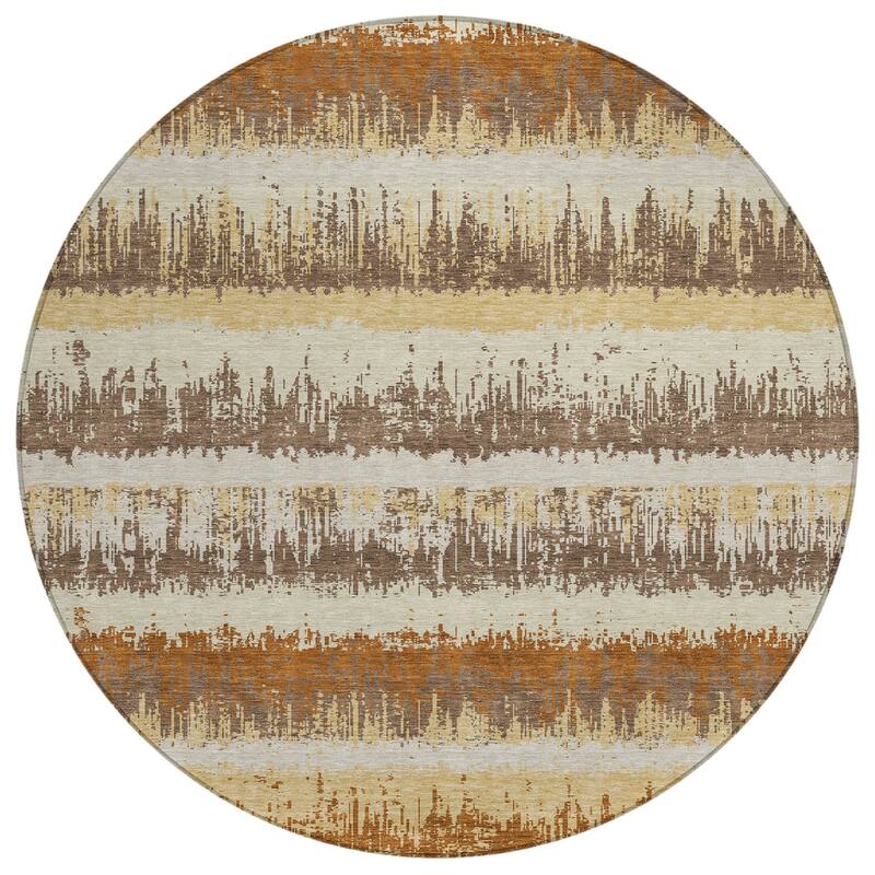 Machine Washable Indoor/ Outdoor Abstract Ombre Chantille Rug