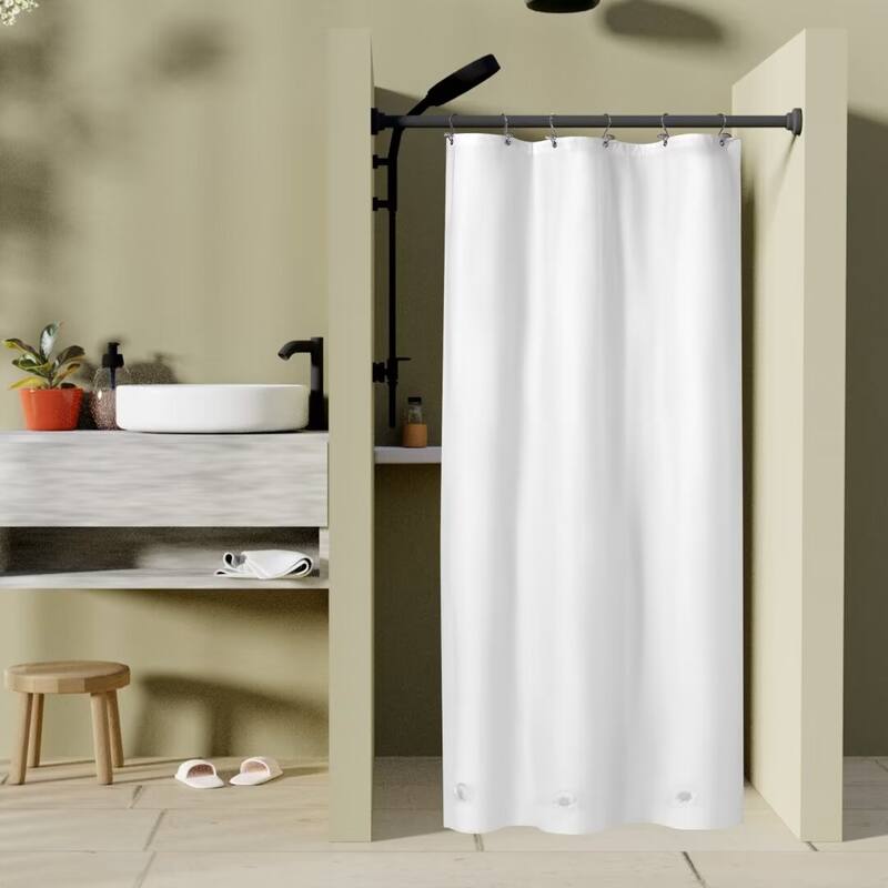 Waterproof PEVA 6G Shower Curtain Liner - 36"Wx72"L - White