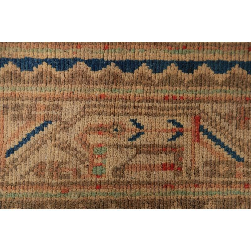 Hand Knotted Oriental 100% Wool Carpet Traditional All-Over Oranges & Rust Botemir Runner Rug - 10' 2'' X 3' 7''