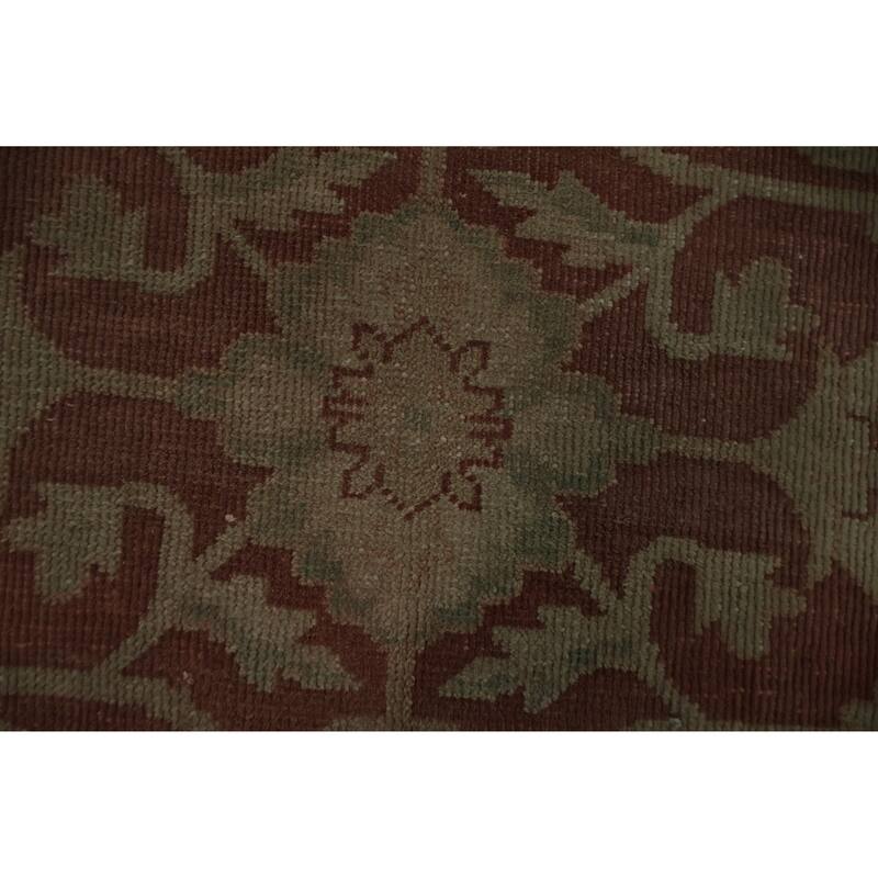 Hand Knotted Oriental 100% Wool Carpet Traditional Geometric Red Ziegler Area Rug - 9' 5'' X 6' 10''