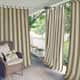 Elrene Highland Stripe Indoor/ Outdoor Curtain Panel - 52" W X 108" L - Natural