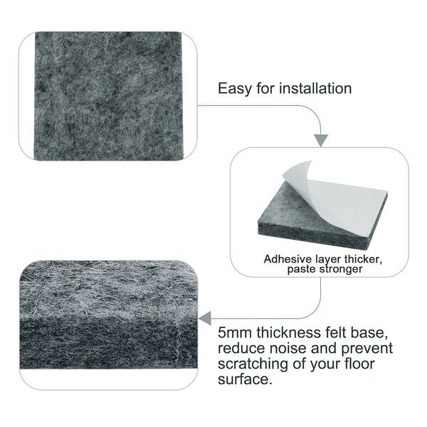 30pcs Felt Furniture Pad 1 3 8 Self Adhesive Chair Leg Pads Grey Overstock 28852161