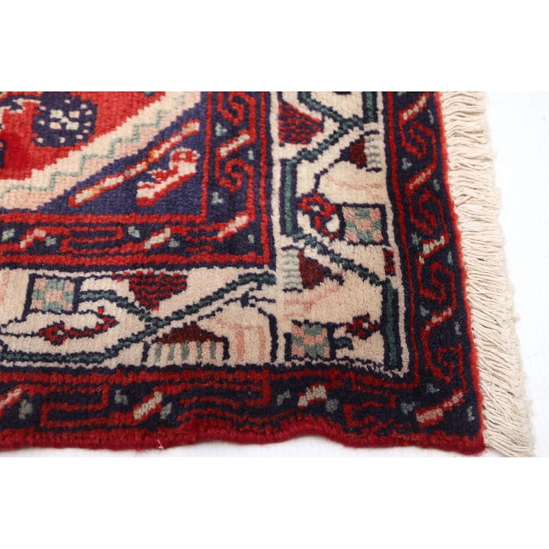 ECARPETGALLERY Hand-knotted Andelz Red Wool Rug - 2'8 x 10'4