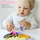 preview thumbnail 3 of 6, Grabease Baby Spoons Baby Led Weaning Supplies Toddler Forks, 2 Sets, Blush and Lavender