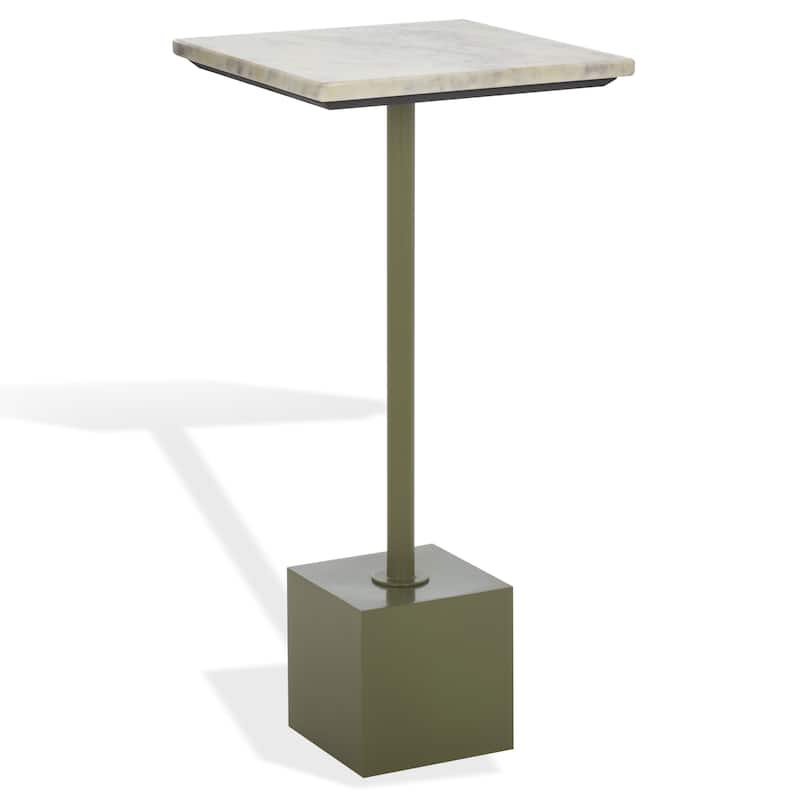SAFAVIEH COUTURE Albertelli Marble Drink Table - 12"W x 12"D x 25"H