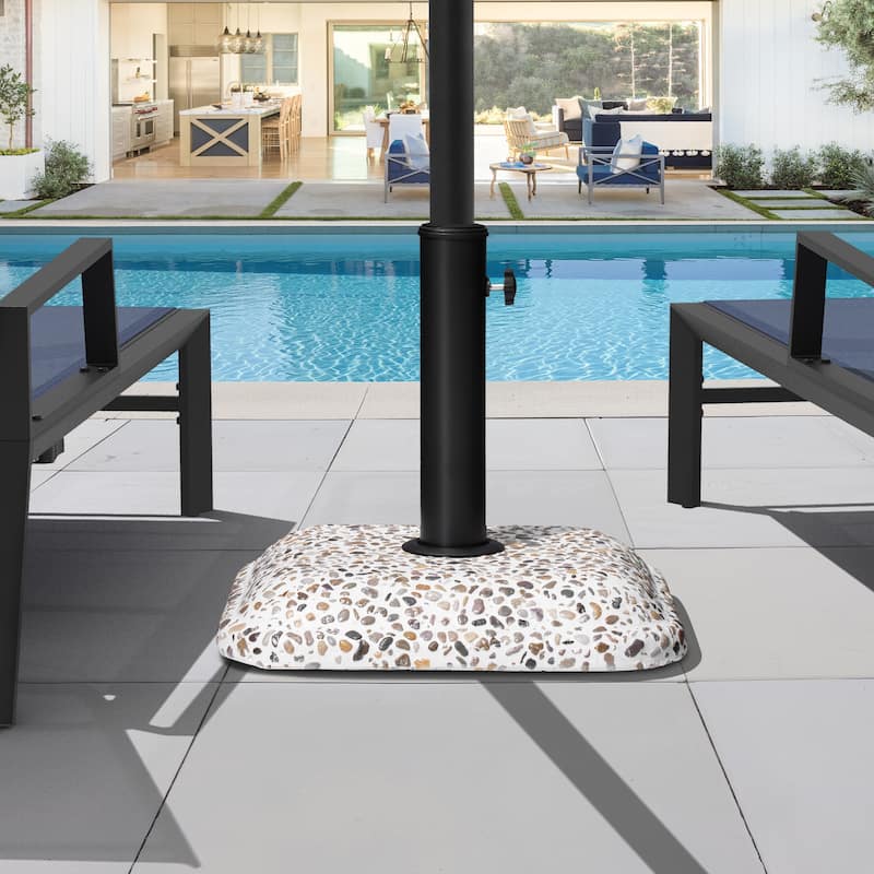 Crestlive Outdoor Patio Market Pole Umbrella Base Stand Holder Square