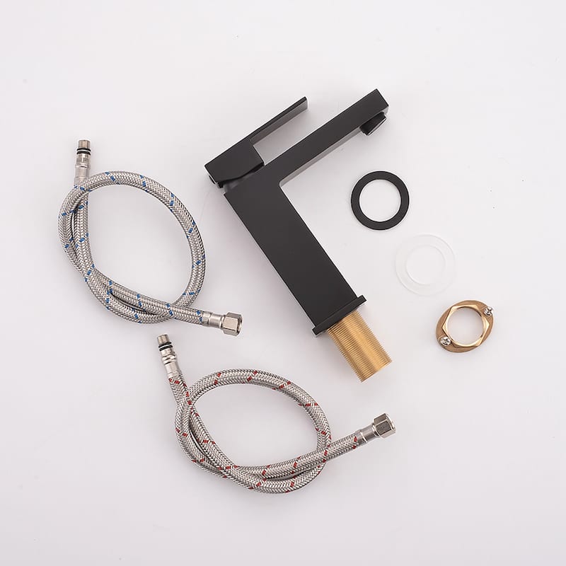 Modern Matte Black Single-handle Bathroom Sink Faucet
