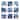 Stupell Blue White Organic Shapes and Lines Abstract Painting Set, 9pc Multi Piece Canvas Wall Art Set, 12 x12
