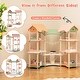 preview thumbnail 9 of 8, 3-Tier Wooden Dollhouse for Kids Aged 3-8 Years Old with 32 Pieces of Accessories - 39.5" x 19" x 33.5" (L x W x H)