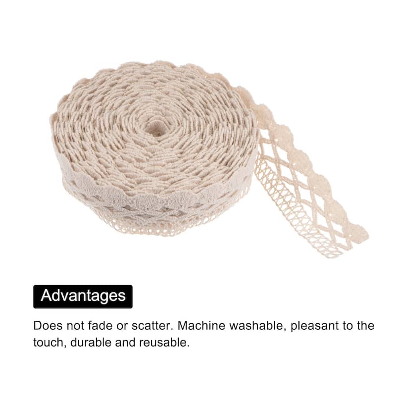 Lace Ribbon Beige Hollow Cotton Lace for Fabric Wedding Gift Wrap