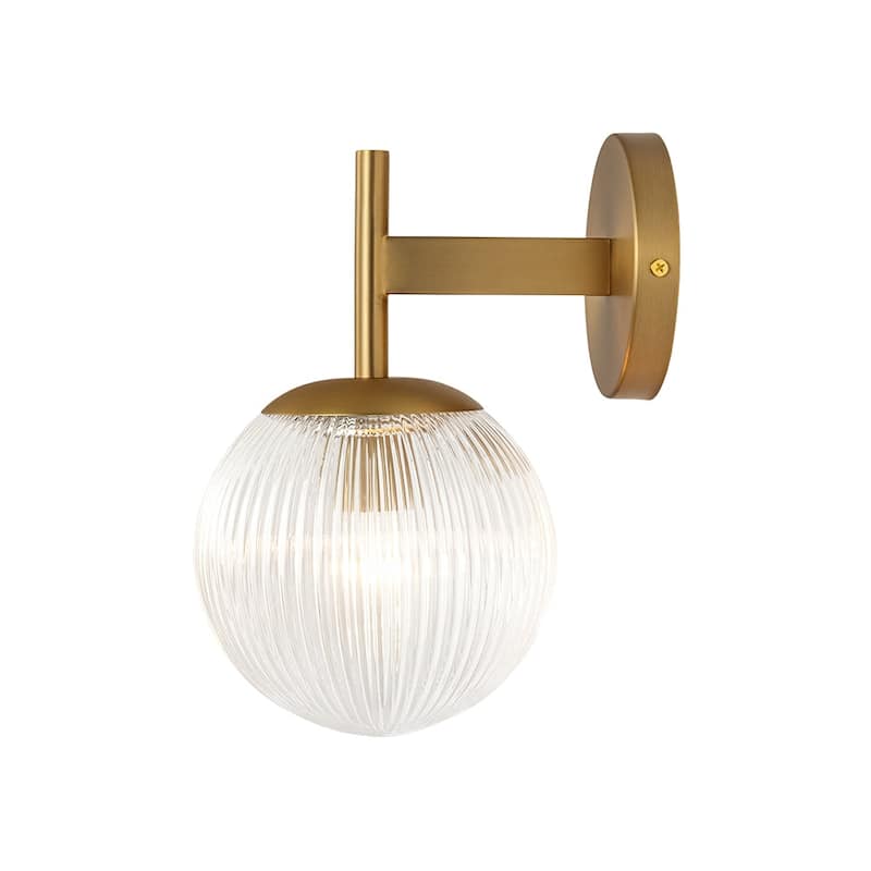 Sleek Modern Dimmable Ribbed Glass Vanity Light