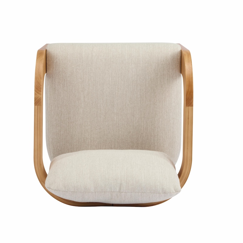 2-Pack Dining Chairs - Fabric with Pillow Back, Solid Wood Frame