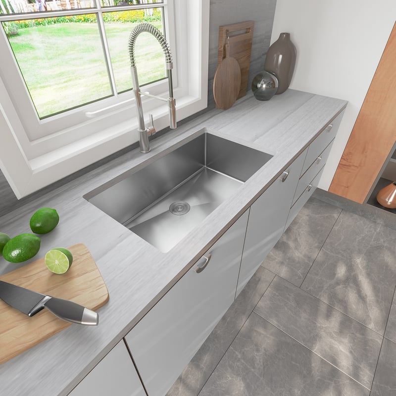 Sinber Undermount Single Bowl 304 Stainless Steel Kitchen Sink