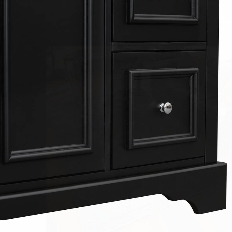 bathroom vanity with ceramic sink