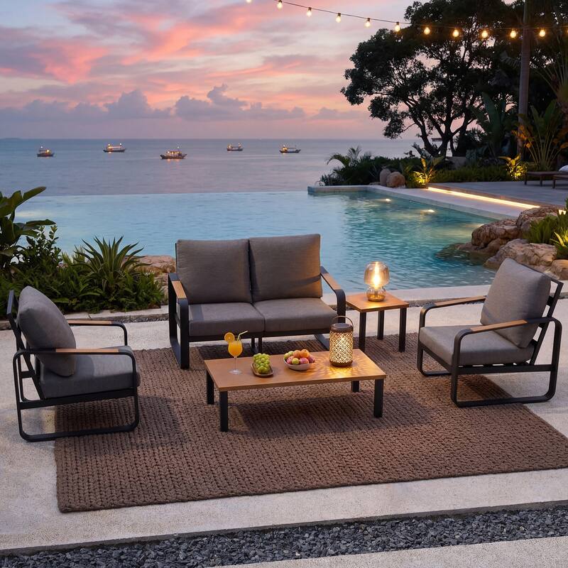 5-Piece Outdoor Patio Conversation Set