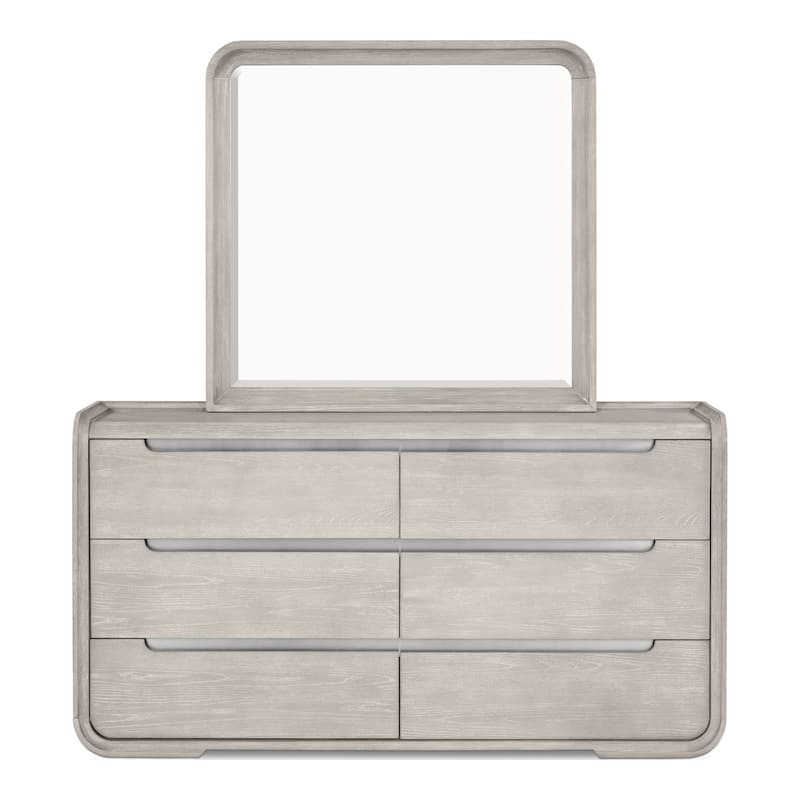 Furniture of America Addeso 2-Piece Modern 6-Drawer Dresser and Mirror Set