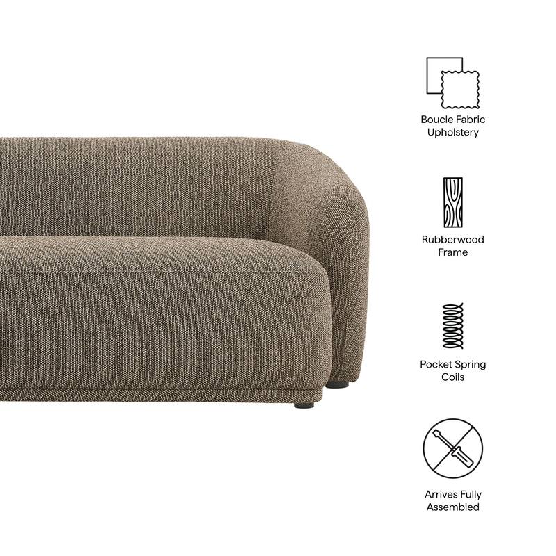 Monica 88 Inch Boucle Fabric Sofa
