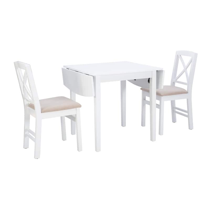 Piedmonth Rustic 3-Piece Drop Leaf Dining Set