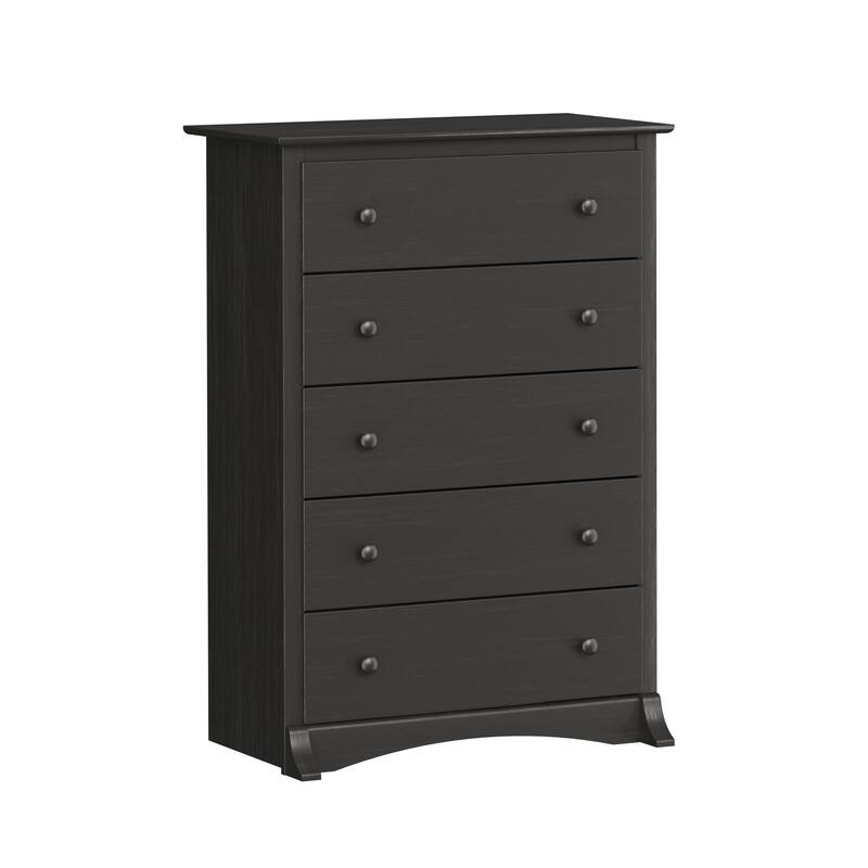 Copper Grove Periyar Washed Black 5-drawer Chest