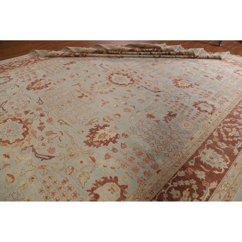 Vegetable Dye Heriz Serapi Oriental Large Rug Hand-knotted Wool Carpet - 12'0"x 17'6"