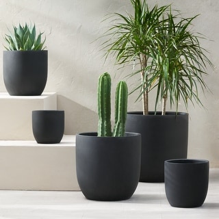 Langley Outdoor Cast Stone Planters (Set of 5) by Christopher Knight Home