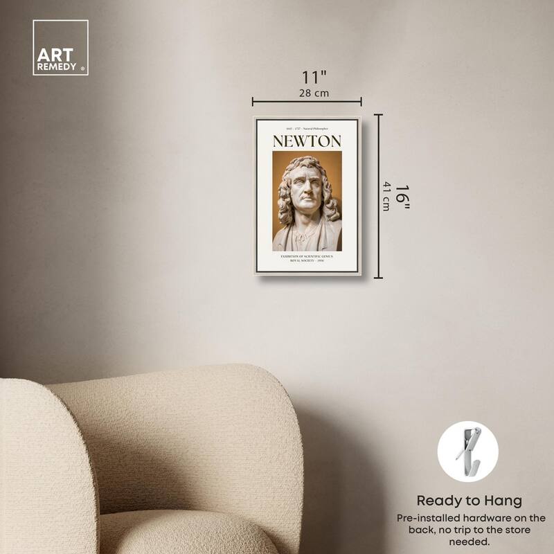 Newton's Likeness in Marble Canvas by Art Remedy