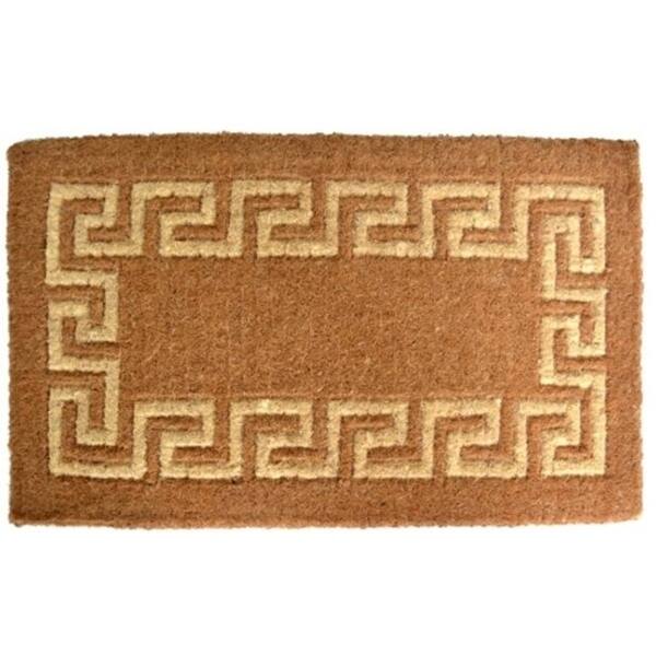 Imports Decor 680tcm L 1 5 H X 39 W X 24 D Greek Key Coir Doormat
