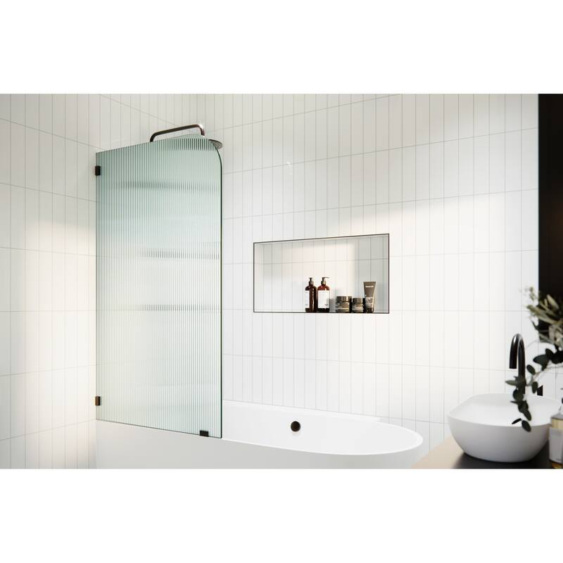 Glass Warehouse B-FL-RAD-34-L Aurora 58-1/4" High x 34" Wide Shower