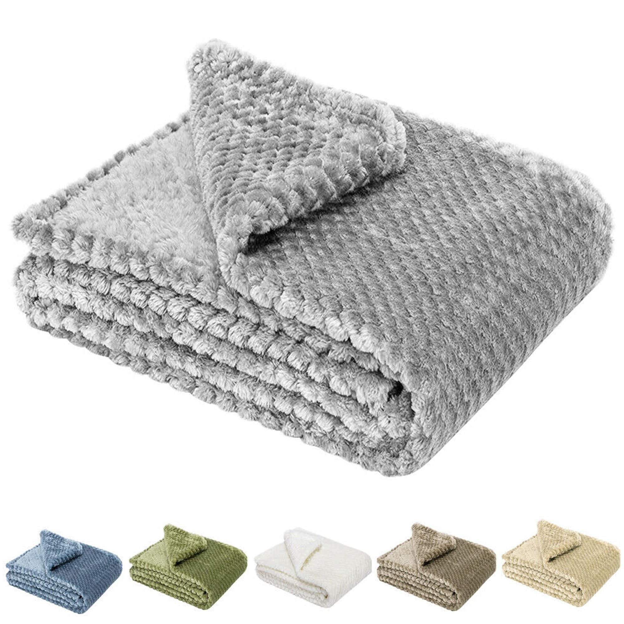 Soft Faux Fur Fleece Reversible Blanket Queen - Bed Bath & Beyond ...