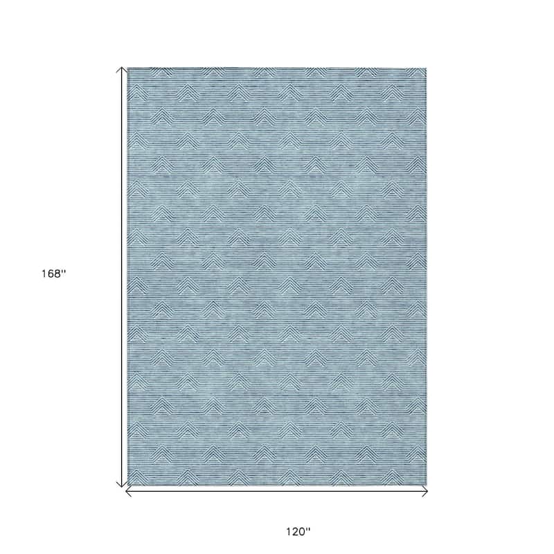 HomeRoots Geometric Transitional Rectangle Outdoor Rug