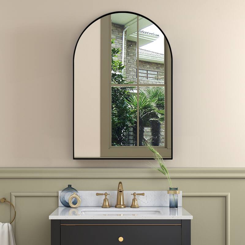 Arched Aluminum Alloy Framed Wall Mirror Decorative Wall Mirror