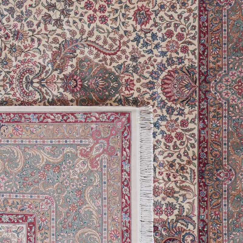 SAFAVIEH Asian Hand-knotted Felicidad Royal Kerman Ivory Wool Rug
