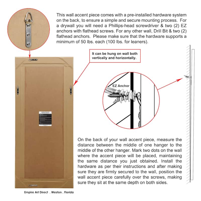 Beveled Rectangular Clear HD Wall Mounted Mirror for Bathroom, Vanity, Bedroom Mirrors, 3 sizes