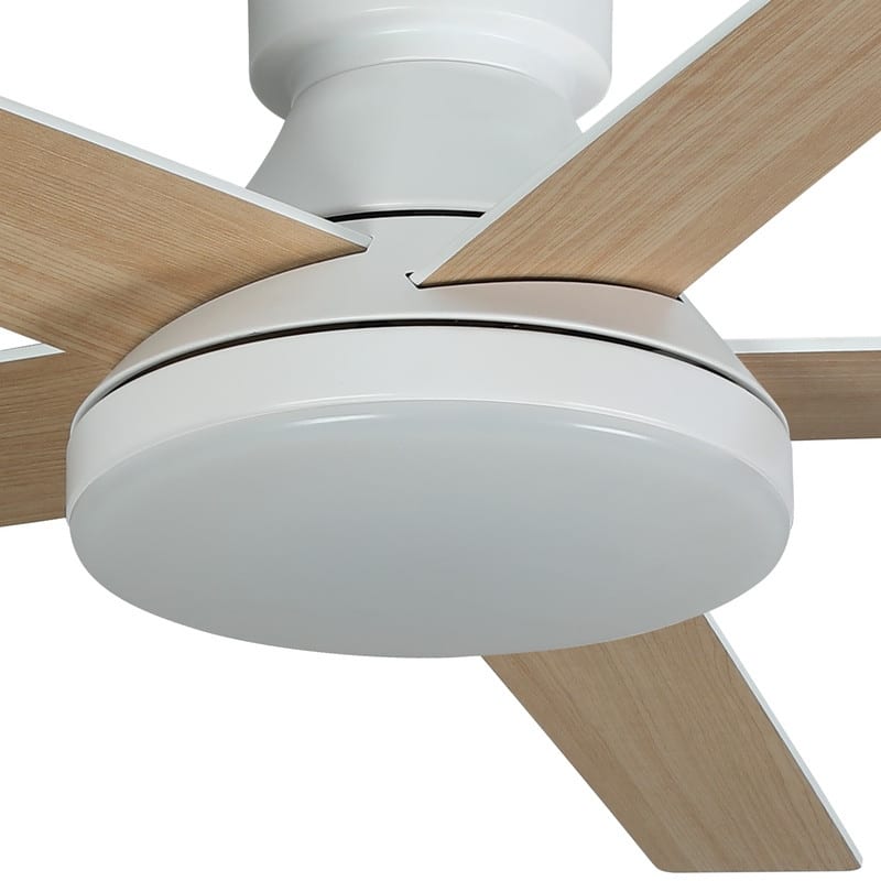 Moasis 52" Flush Mount 5 Blades Ceiling Fans with Light and Remote Control