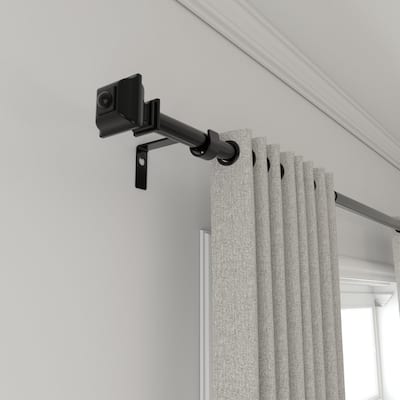 Acroma Streamlined Adjustable Curtain Rod Black