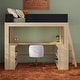 preview thumbnail 24 of 27, Max and Lily Mid-Century Modern Twin Loft Bed with Wraparound Desk and Shelves
