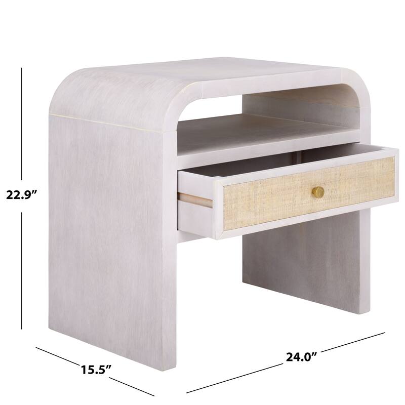 SAFAVIEH Home Prisha 1 Shelf 1-Drawer Nighstand