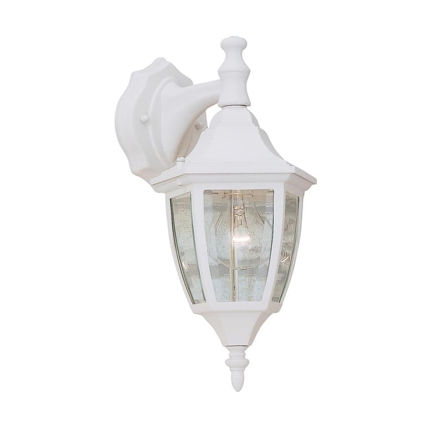 Designers Fountain 2461-WH 1-Light 7" Cast Aluminum Wall Lantern - White - n/a