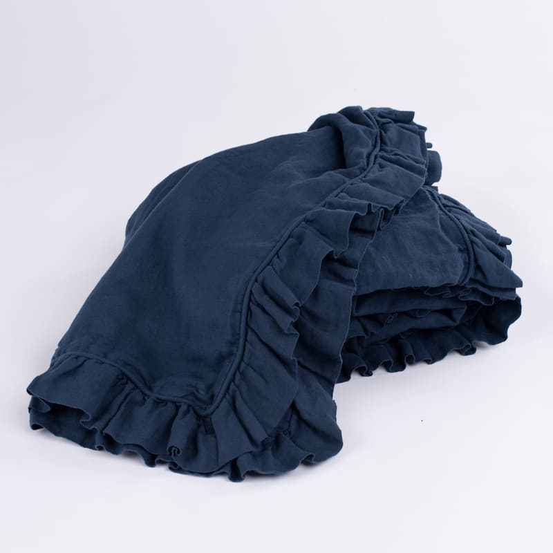Basillo Sham, Charcoal Grey, Euro - Indigo - Euro Sham