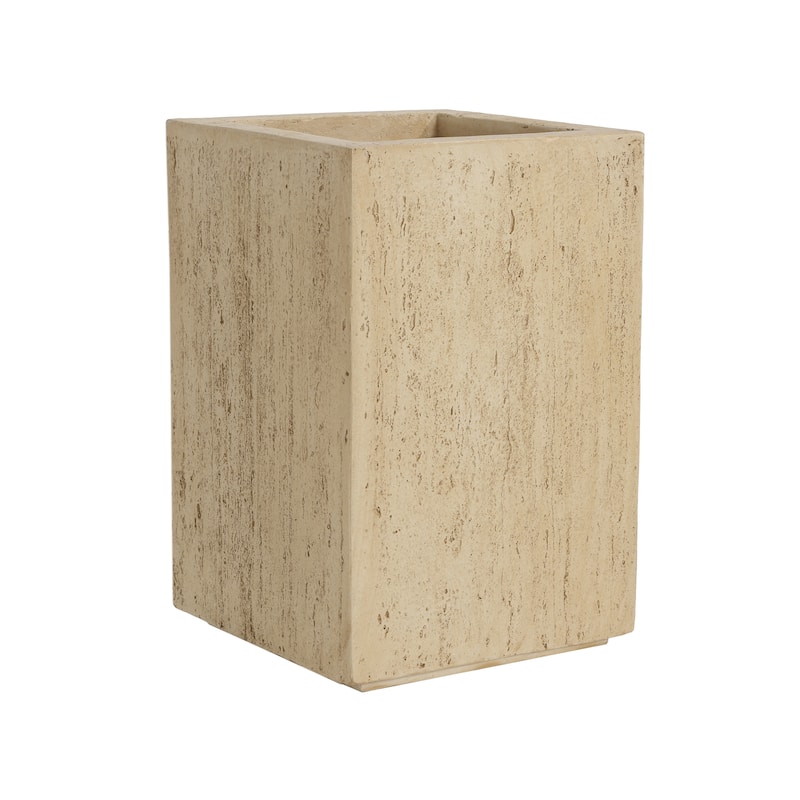 Christopher Knight Home - Travertine MGO Handmade Rectangle Planter Box, Durable Outdoor Garden Pot with Drainage